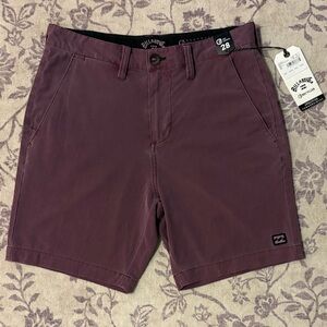 NWT Billabong Men's Plum Purple Crossfire Submersibles Shorts Size 28